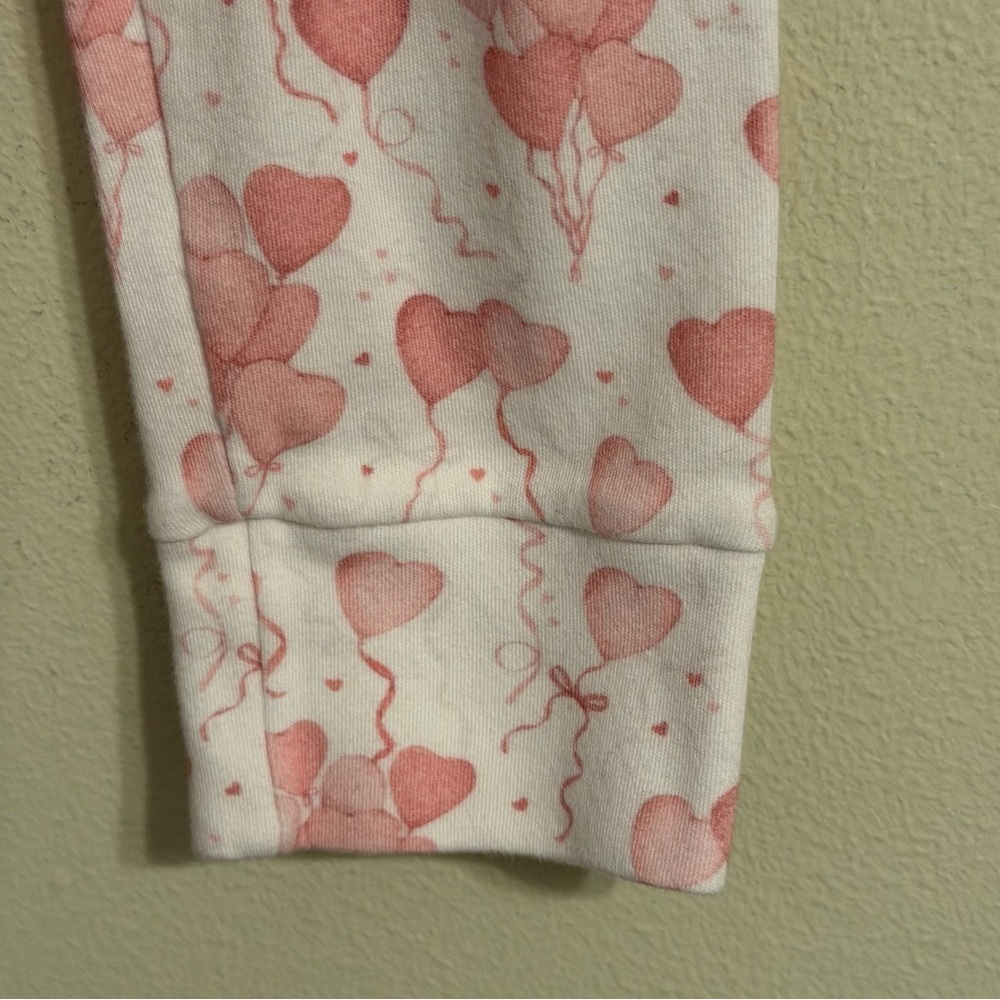 Dondolo Women’s Pink Heart Balloon Pajama Set Size S Valentine Collection Lounge - Picture 4 of 11